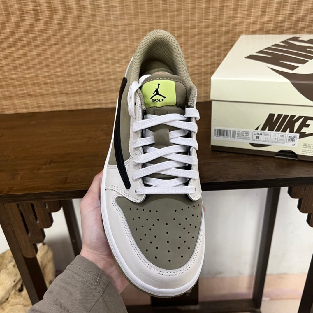 Air Jordan 1 Low Golf Travis Scott Olive