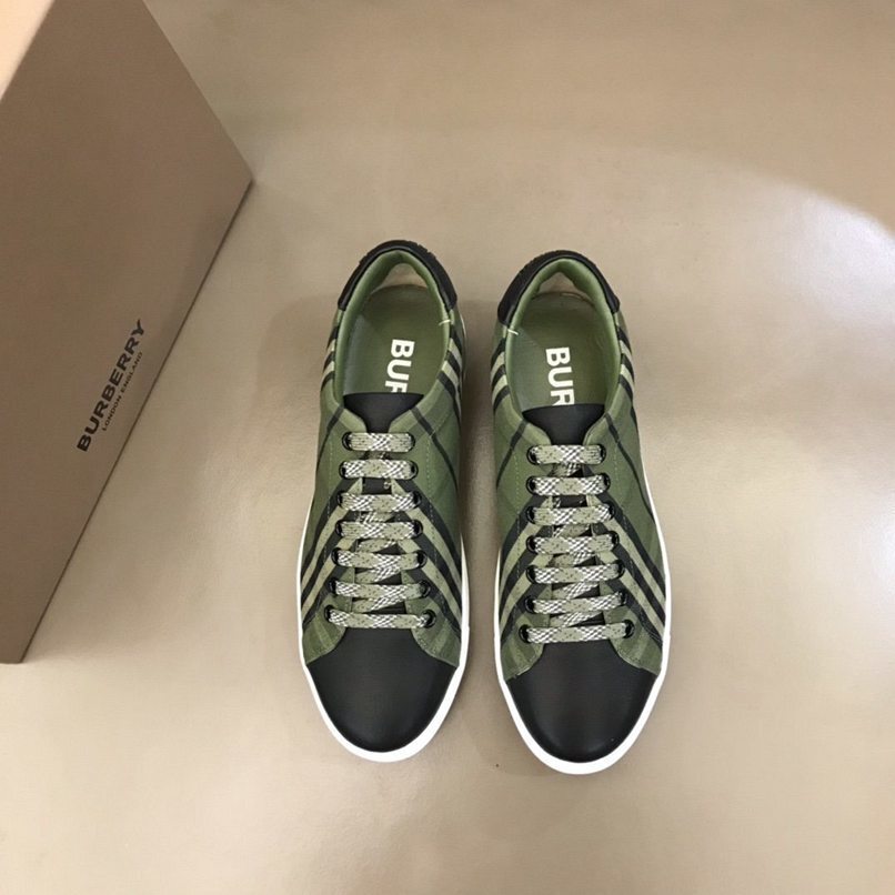 Burberry Green Check Sneakers