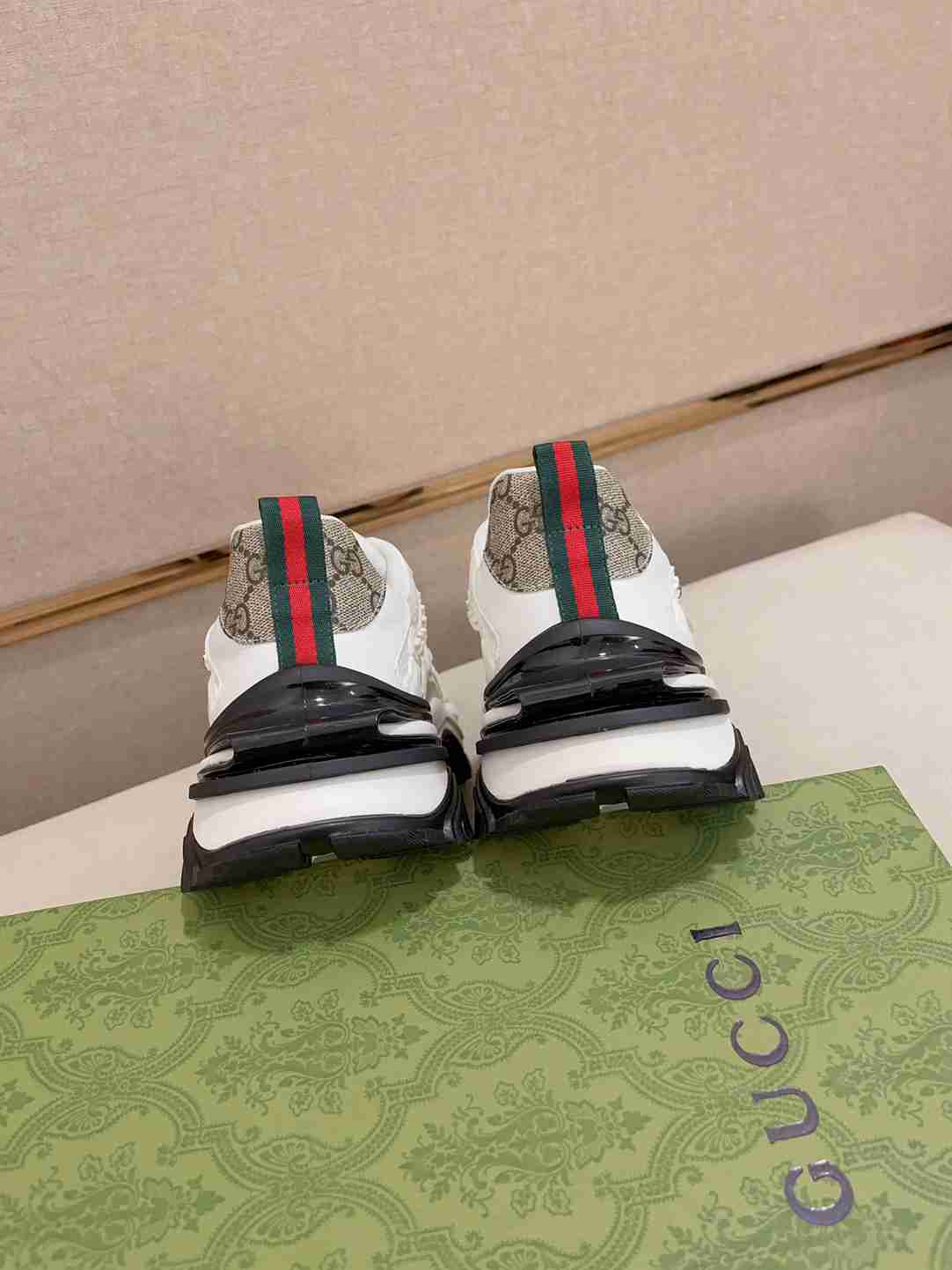 Gucci White Strap Sneakers