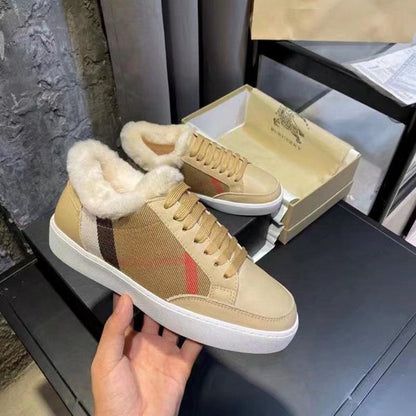 Burberry Check Fur Sneaker
