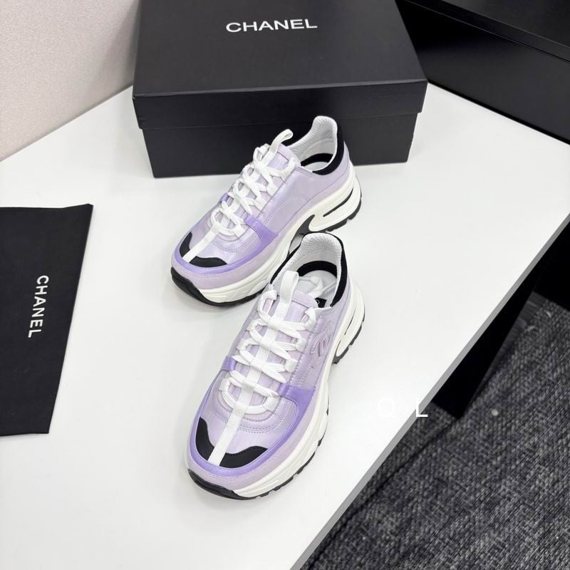 Chanel Platform Sneakers – Purple