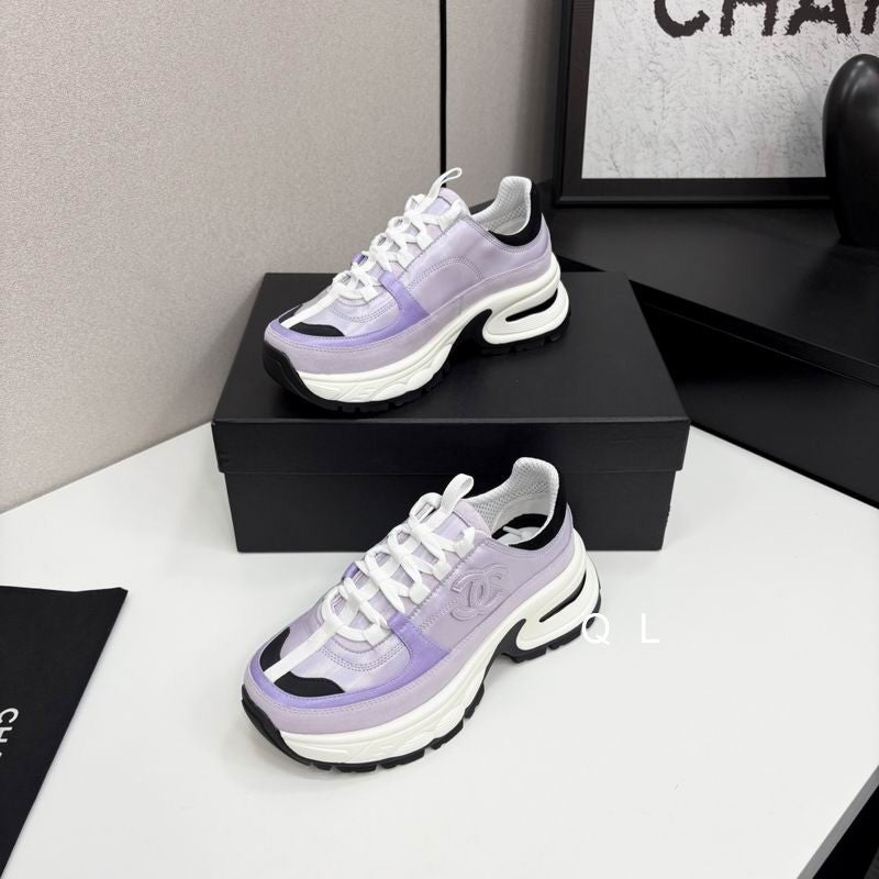 Chanel Platform Sneakers – Purple