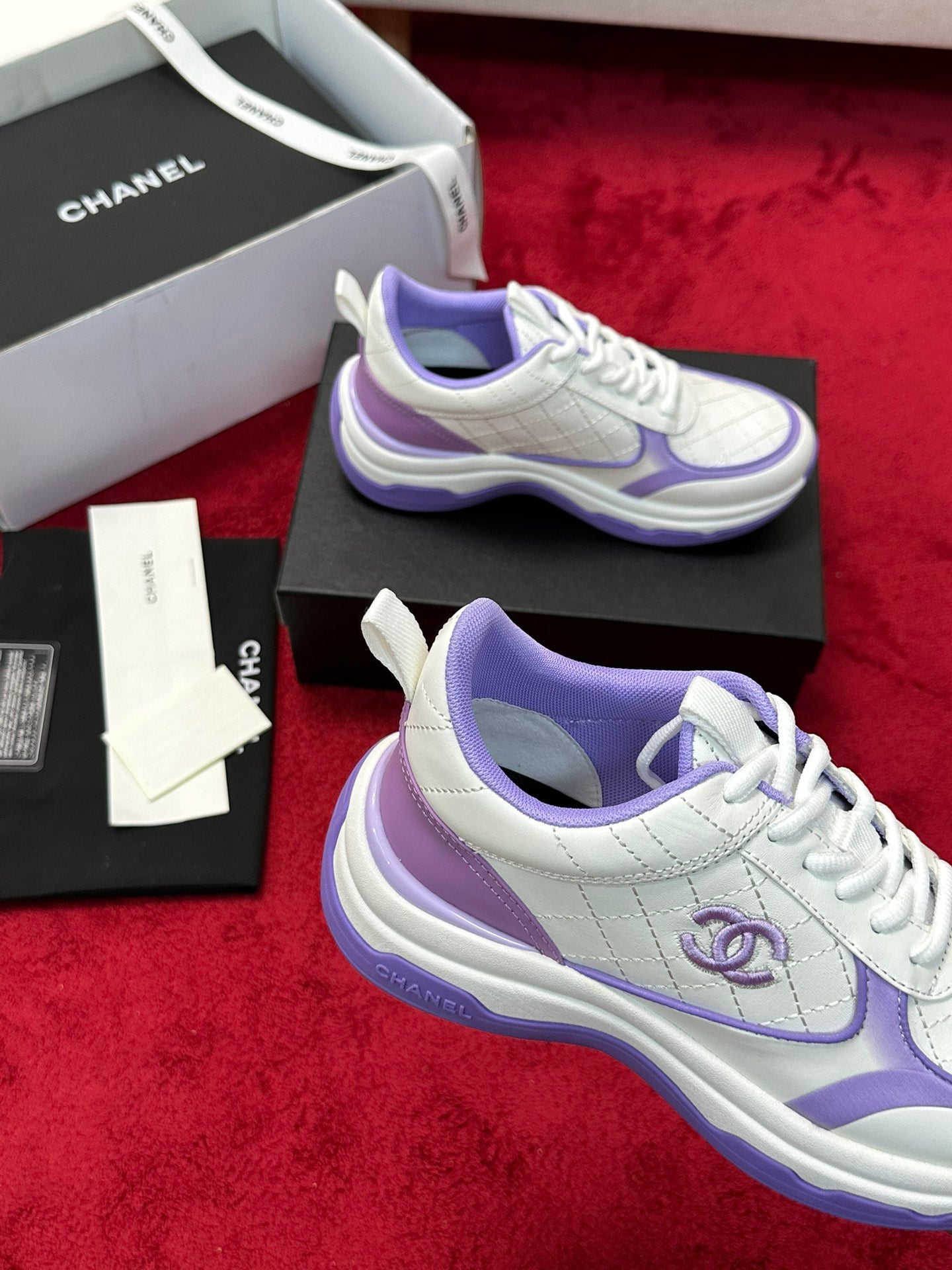 Chanel Iris Quilted Sneakers