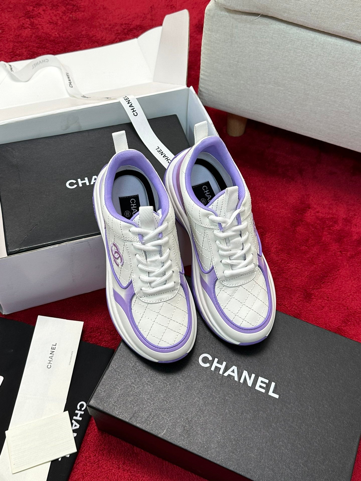Chanel Iris Quilted Sneakers
