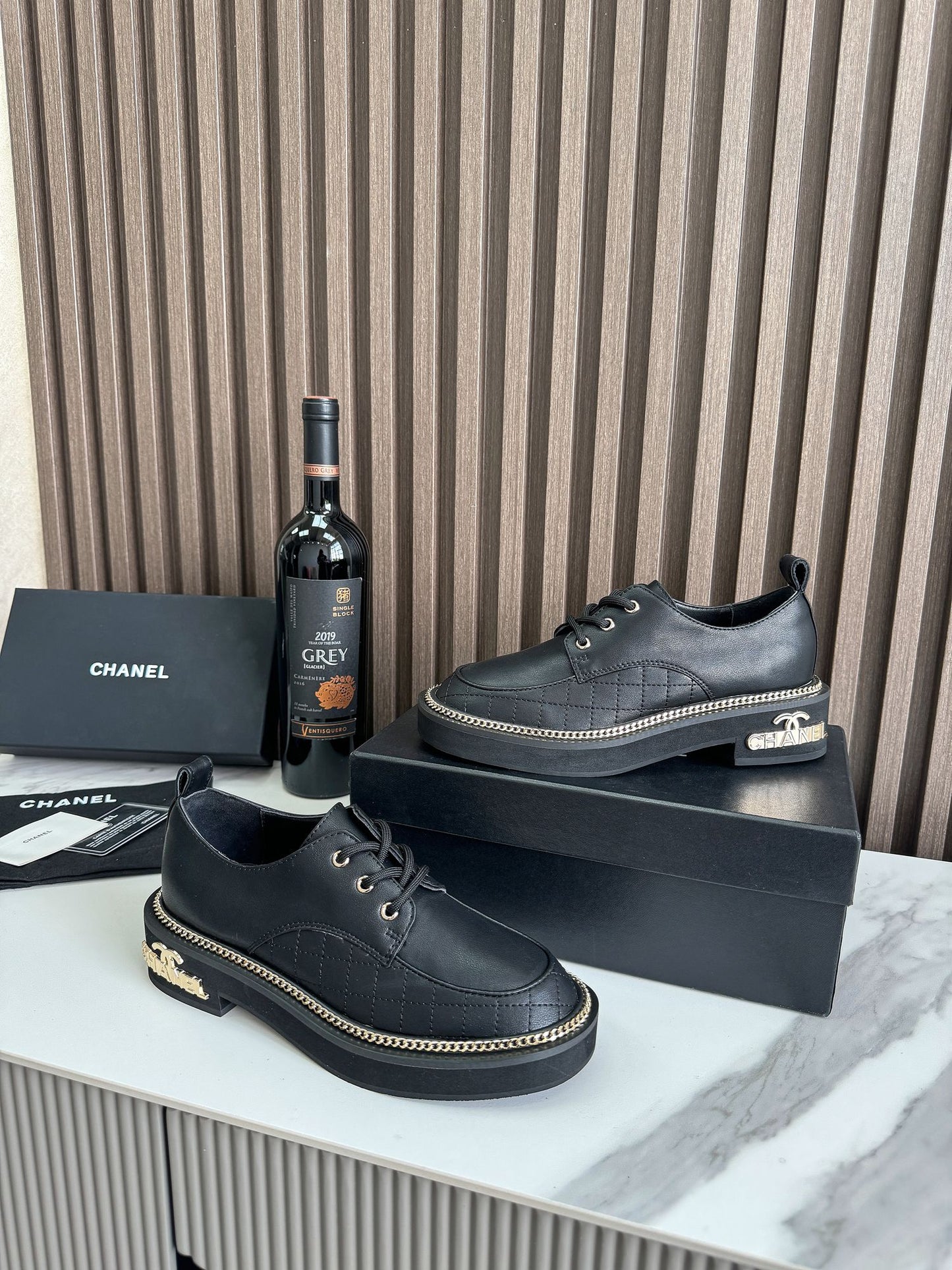 Chanel Quilted Chain Loafers