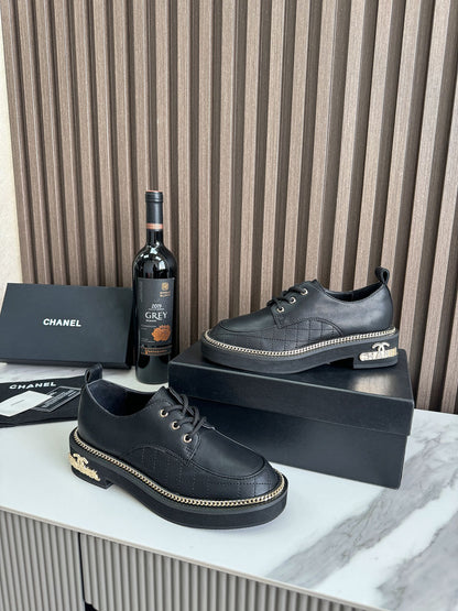 Chanel Quilted Chain Loafers