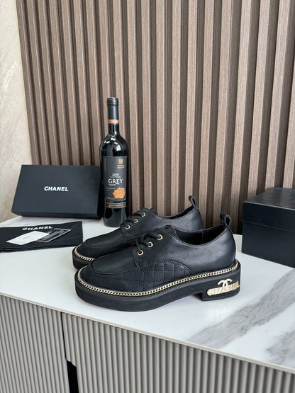 Chanel Quilted Chain Loafers