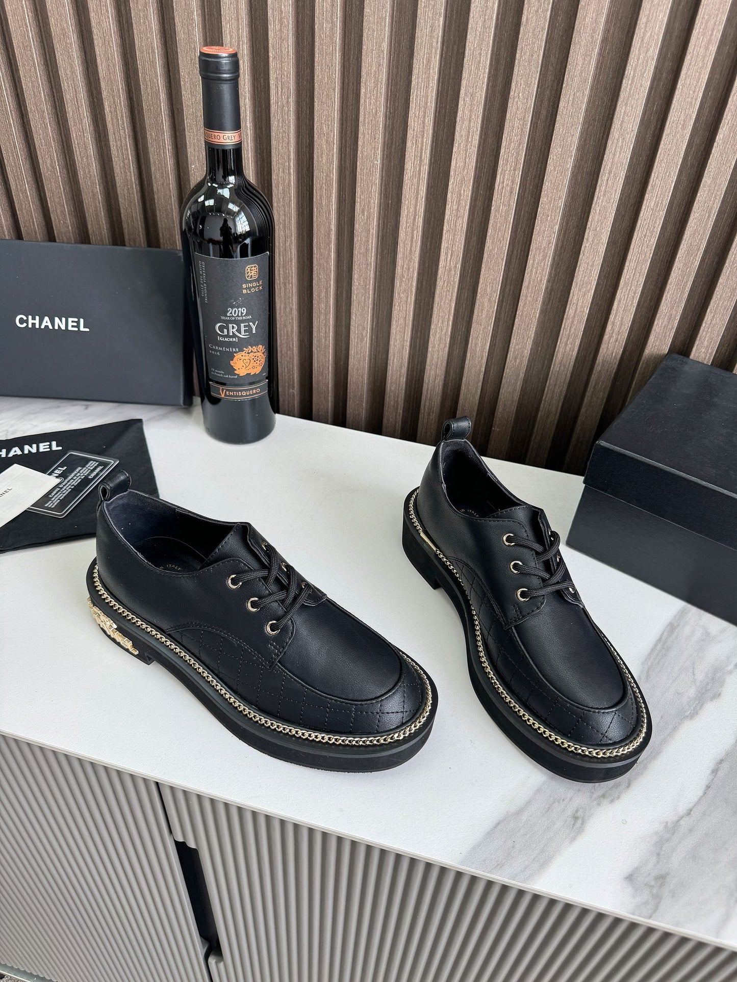 Chanel Quilted Chain Loafers