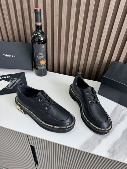 Chanel Quilted Chain Loafers