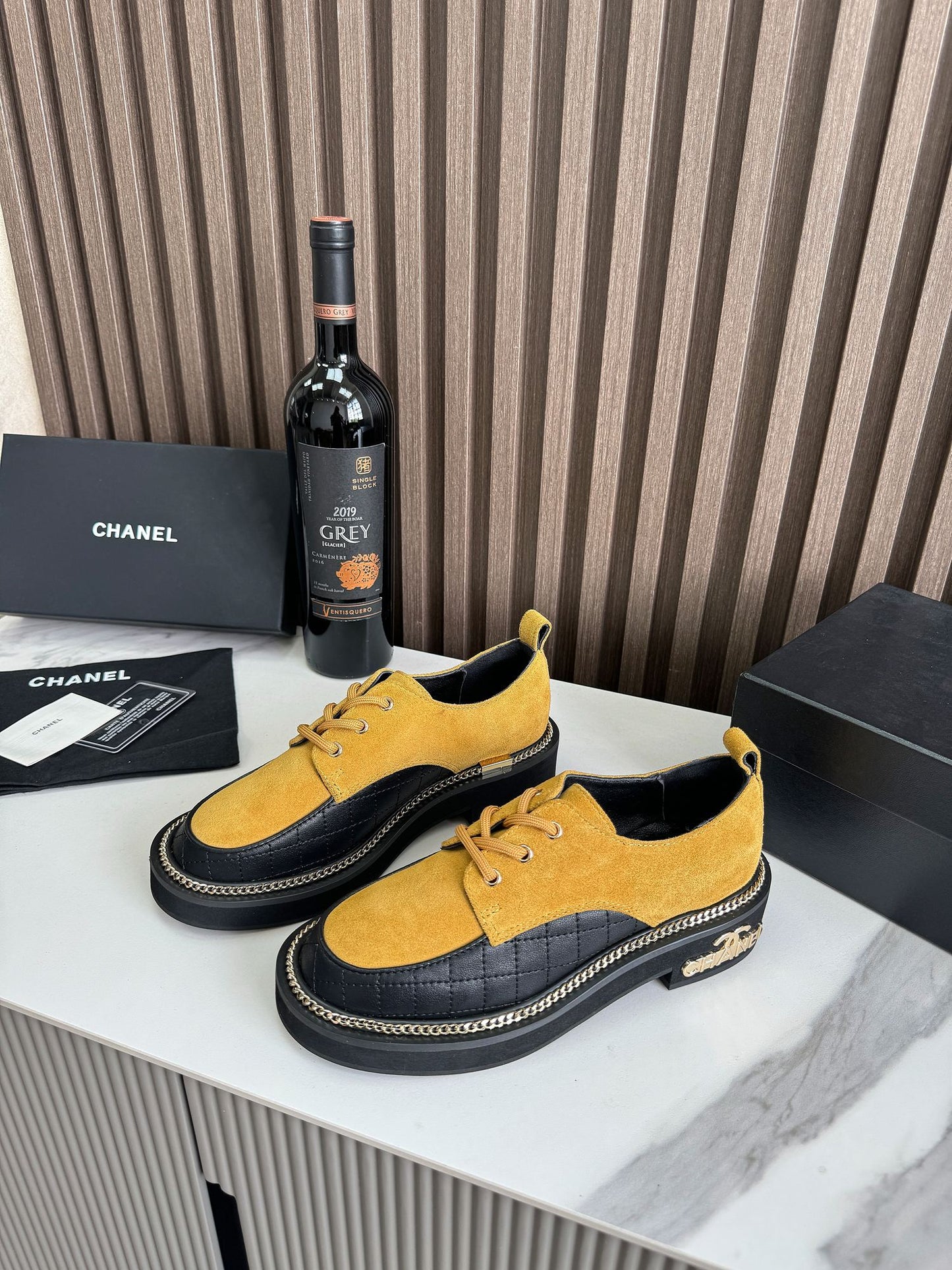 Chanel Geo Chunky Oxfords