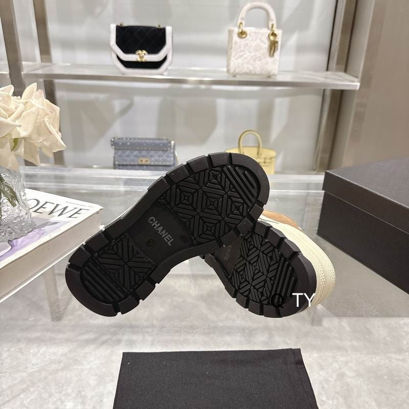 Chanel Platform Sneakers – Brown/White