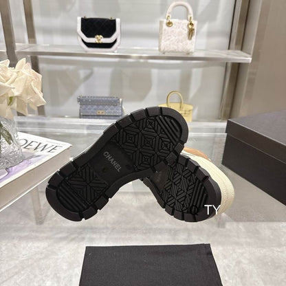 Chanel Platform Sneakers – Brown/White