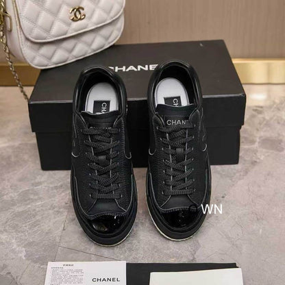 Chanel Calfskin Suede Sneakers
