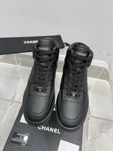 Chanel High-Top Sneakers – Black