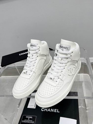 Chanel High-Top Sneakers – White
