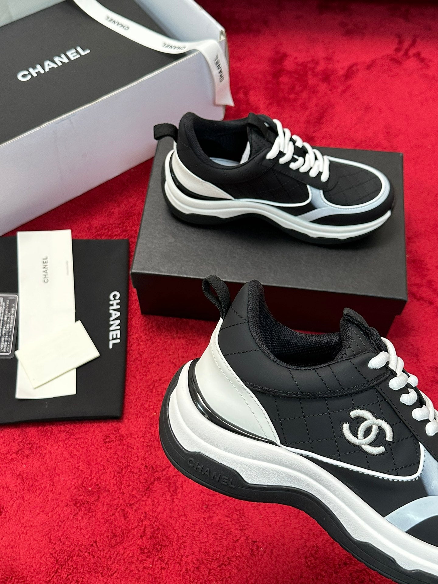 Chanel Tri-Color CC Sneakers