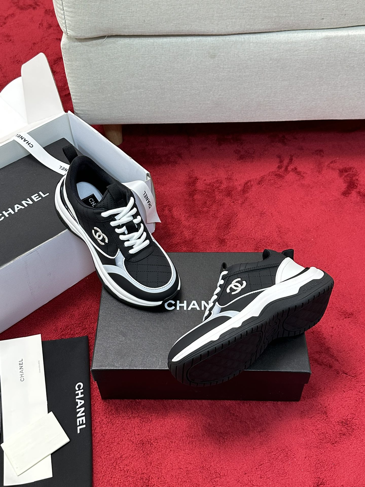 Chanel Tri-Color CC Sneakers