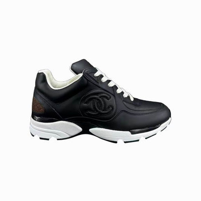 Chanel Black Calfskin Sneakers