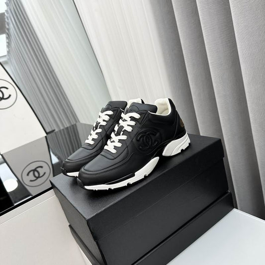 Chanel Black Calfskin Sneakers