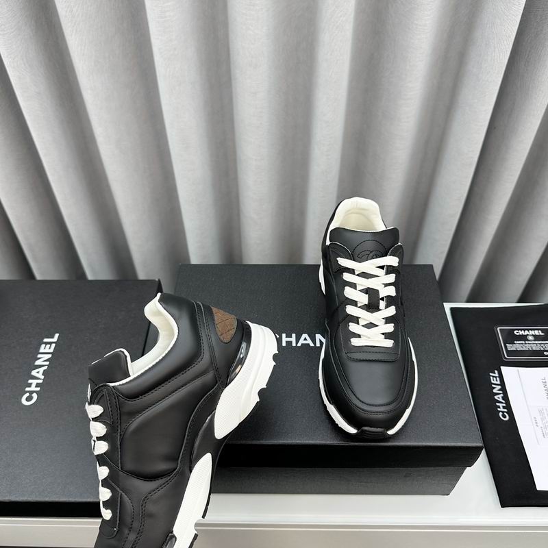 Chanel Black Calfskin Sneakers