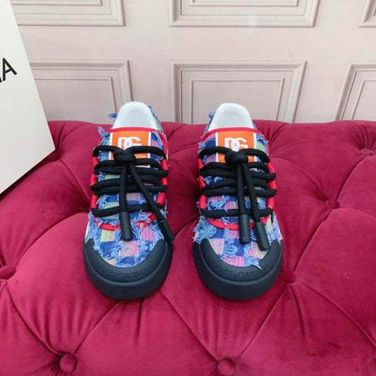 D & G Portofino Patchwork Denim Sneakers