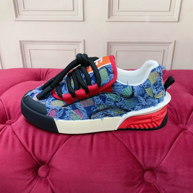 D & G Portofino Patchwork Denim Sneakers