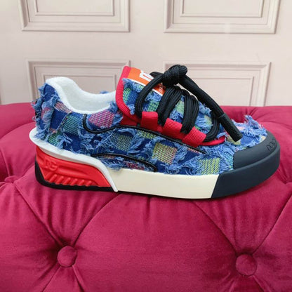 D & G Portofino Patchwork Denim Sneakers