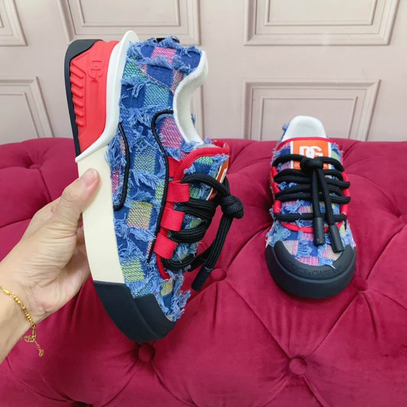 D & G Portofino Patchwork Denim Sneakers