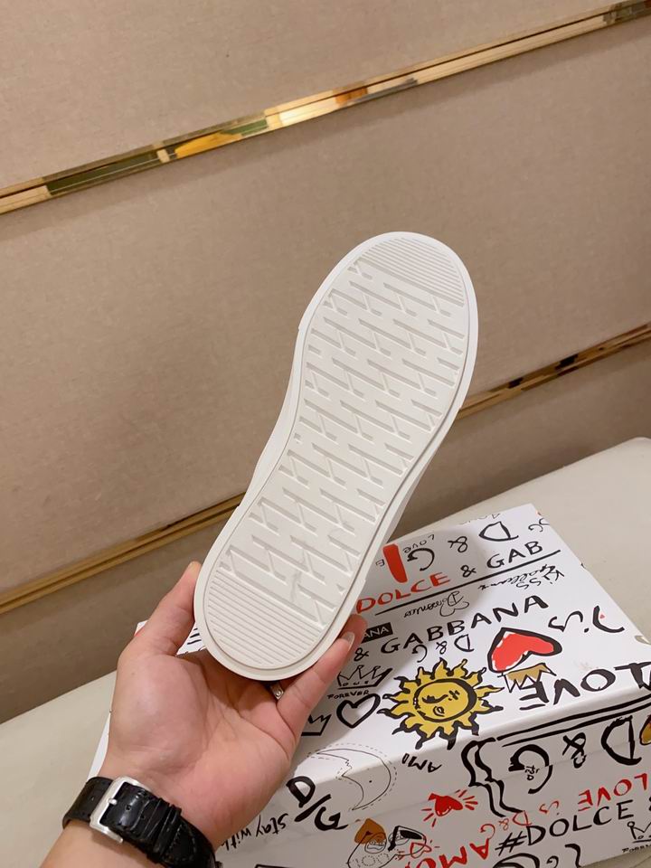 D & G Black Suede Slip-On Sneakers