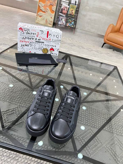 D&G Black Portofino Sneakers