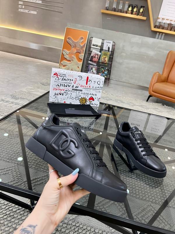 D&G Black Portofino Sneakers