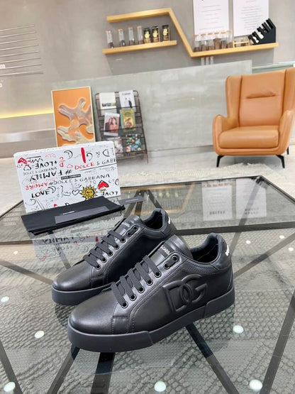 D&G Black Portofino Sneakers