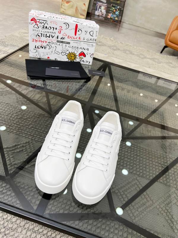 D&G White Portofino Sneakers