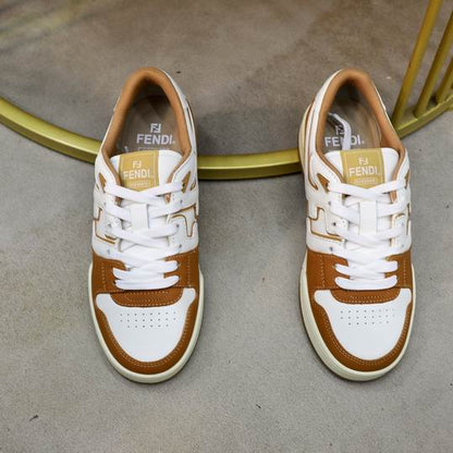 Fendi Match White & Brown Sneakers