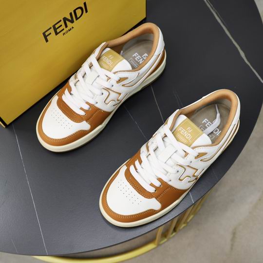Fendi Match White & Brown Sneakers