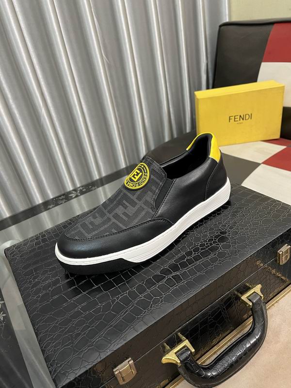 Fendi Black Slip-On Sneakers