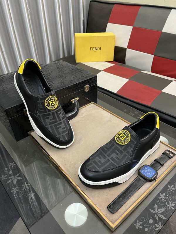 Fendi Black Slip-On Sneakers