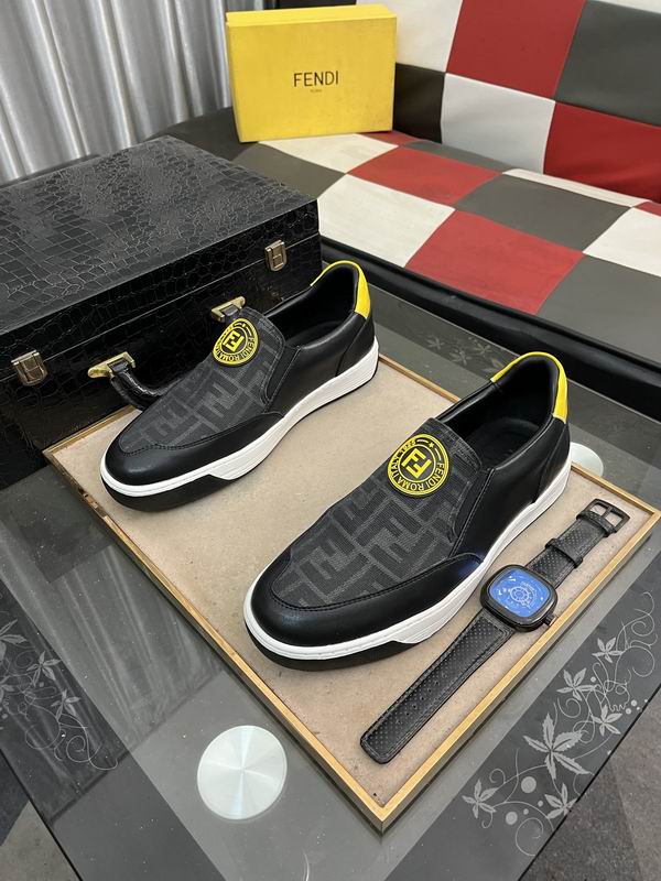 Fendi Black Slip-On Sneakers