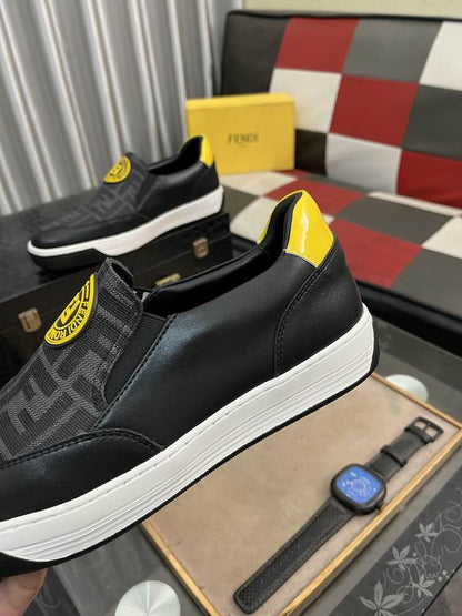 Fendi Black Slip-On Sneakers