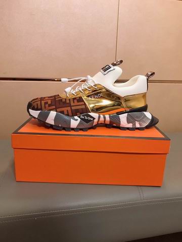 Fendi Flow Gold Sneakers