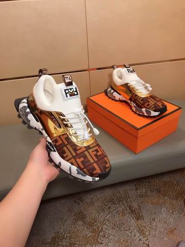 Fendi Flow Gold Sneakers