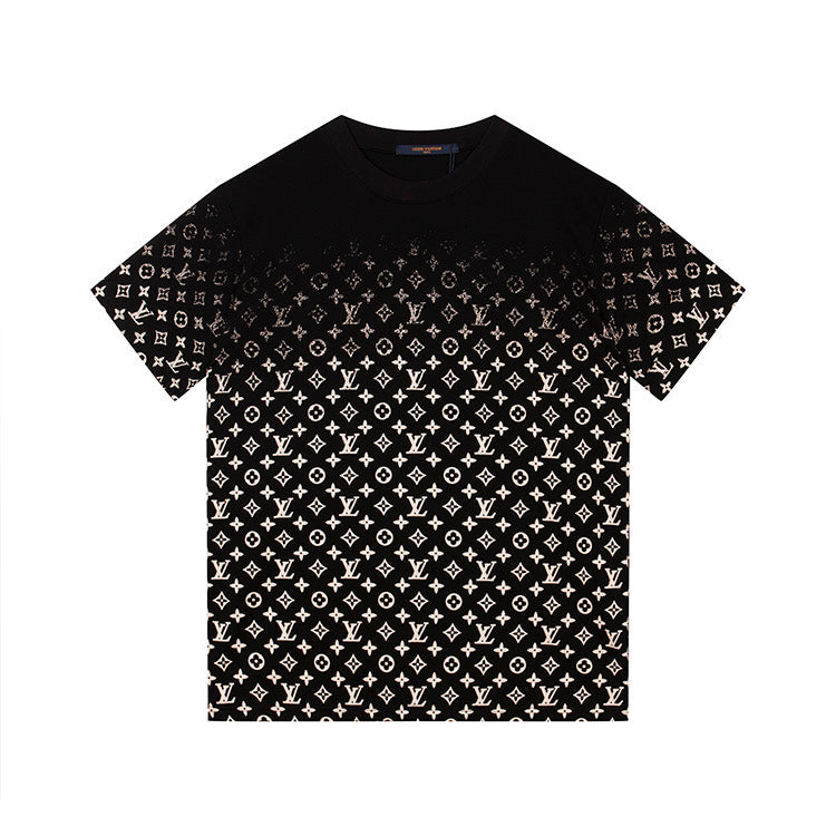Lv T-shirt Louis Vuttion Monogram Blu Sfumata
