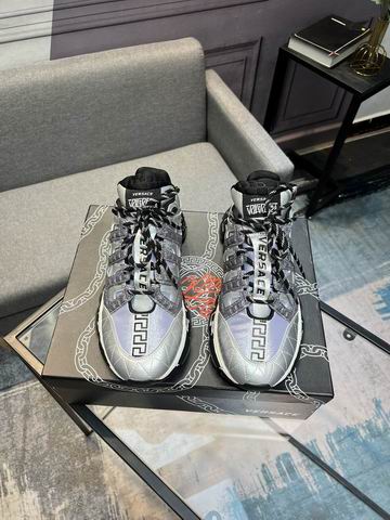 Versace Men’s Trigreca Metallic Sneakers