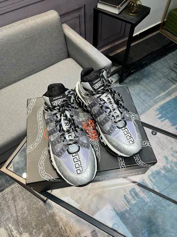 Versace Men’s Trigreca Metallic Sneakers