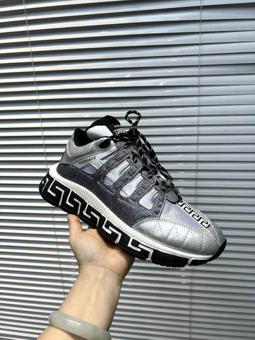 Versace Men’s Trigreca Metallic Sneakers