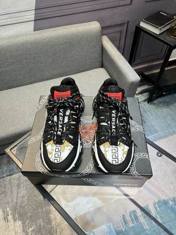 Versace Trigreca Men’s Black Multicolor Sneakers