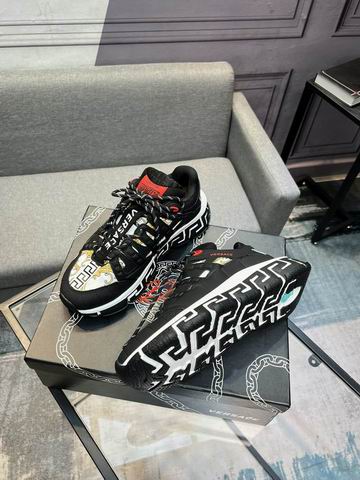Versace Trigreca Men’s Black Multicolor Sneakers