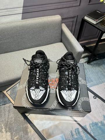 Versace Trigreca Black & White Sneakers