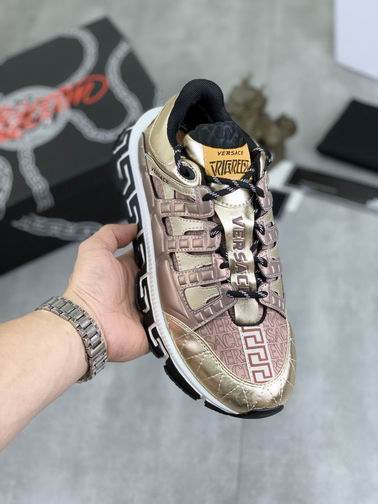 Versace Trigreca Gold & Brown Sneakers