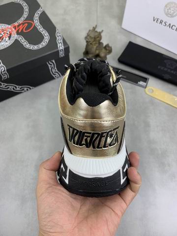 Versace Trigreca Gold & Brown Sneakers